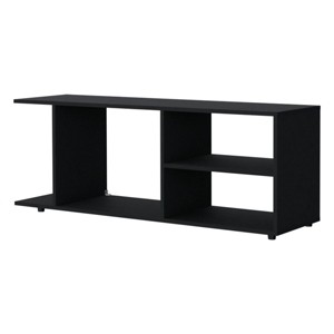GlasFlength TV Stands and Consoles TV Console Table TV Center TV Stand with Open Storage Shelves for Living Room, Black, 47.4"*13.7"*17.8" - 1 of 4