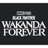 Women's Black Panther: Wakanda Forever Black and White Movie Logo Racerback Tank Top - 2 of 4