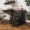 GlasFlength File Cabinets 3 Drawer File Cabinet Rolling Filing Cabinet Mobile File Cabinet for Home Office, Black, 15.16"*17.72"*28.5" - 3 of 4