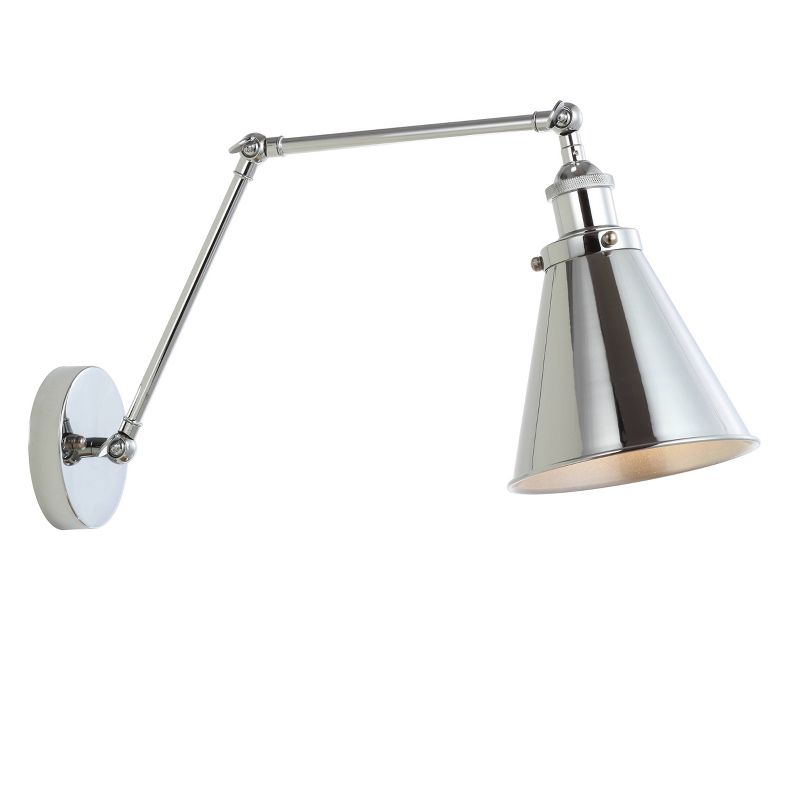 7&#34; Adjustable Arm Metal Rover Wall Sconce (Includes Energy Efficient Light Bulb) Silver - JONATHAN Y, 1 of 7