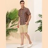 Lars Amadeus Men's Short Sleeve Button Down Summer Beach Vertical Striped Shirts - 4 of 4