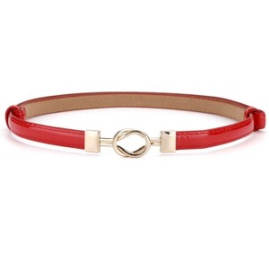 Unique Bargains Women's Metal Buckle Adjustable Thin High Waist Belt - 1 of 4