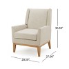 NicBex Accent Chair Mid Century Modern Fabric Armchair with Wood Legs Upholstered Single Sofa Chair for Bedroom,Living Room - 3 of 4
