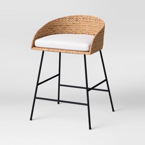 Landis Woven Backed Counter Height Barstool with Cushion - Threshold™ - image 1 of 4