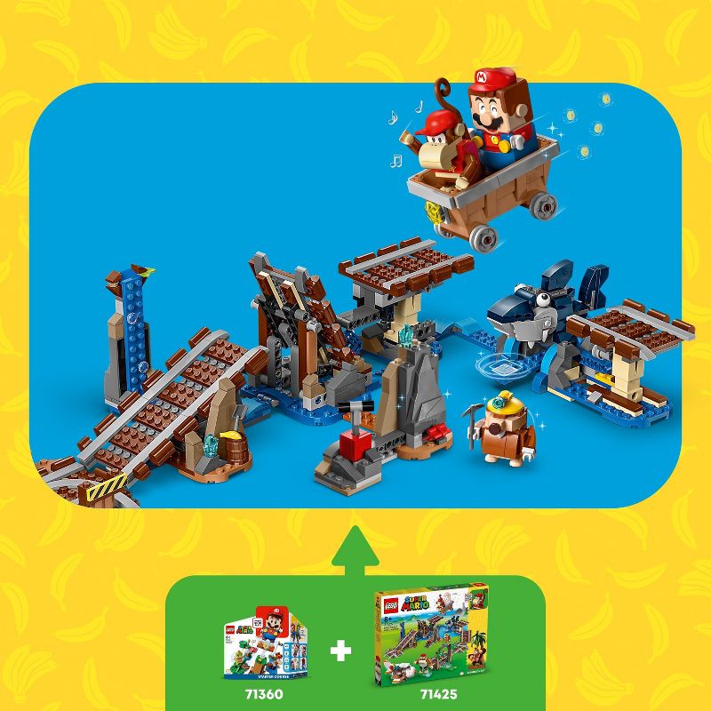 LEGO Super Mario Diddy Kong&#39;s Mine Cart Ride Expansion Set Building Toy 71425, 4 of 8