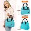 OPUX Insulated Lunch Box Women, Cooler Bag Tote Girls Kids Teen Adult, Soft Reusable Thermal Meal Prep Purse - 3 of 4