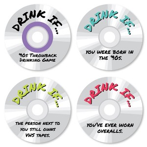 Big Dot of Happiness Drink If Game - 90's Throwback - 1990s Party Game - 24 Count - 1 of 4