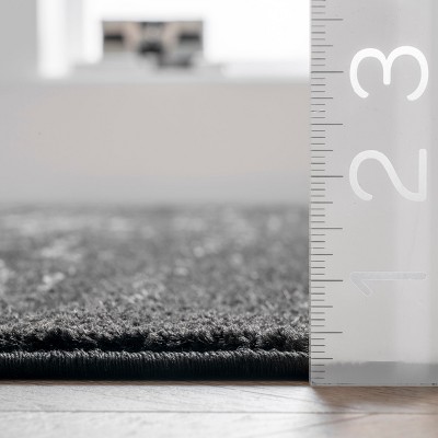 Arlena Black and Gray Vintage Traditional Runner Rug