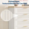 Fluted 5 Drawer Tall Dresser for Bedroom, 42.9'' Tall Chest of Drawers, Wooden Dresser Chest w/ Clothes Storage Cabinet, Large Drawer Organizer - 3 of 4