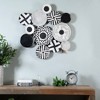 LuxenHome Black and White Abstract Metal Wall Decor Multicolored - 2 of 4