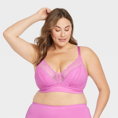 Photo 1 of [Size 2XL] Women's Plus Size Lace Padded Bralette - Auden- Pink 2X
