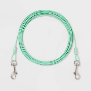 Lightweight Cable Tie-Out for Dogs - 25lbs - 20ft - Boots & Barkley™ - 1 of 3