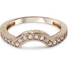 Pompeii3 1/4ct Vintage Diamond Curved Guard Ring 14K Rose Gold - 4 of 4