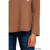 Zenana Beach V Neck Sweater Brown S - 4 of 4