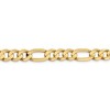 Black Bow Jewelry Men's 8.75mm, 14k Yellow Gold, Concave Figaro Chain Bracelet - 2 of 4
