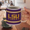 LSU Wordmark with Jersey Stripes Ceramic Coffee Mug Novelty Gift Mugs for Coffee Tea and Hot Drinks 11oz White - 4 of 4