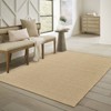 Captiv8e Designs Kokomo Textured Basket Weave Solid Light Brown Indoor/Outdoor Rug - 2 of 4