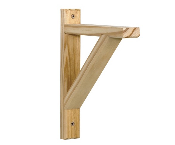 Wooden Bracket 10.5 X 9 X 1.25'' - Natural
