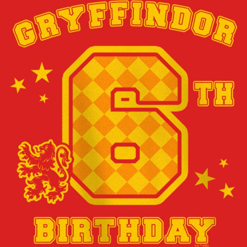 Girl's Harry Potter Gryffindor 6th Birthday T-Shirt, 2 of 6