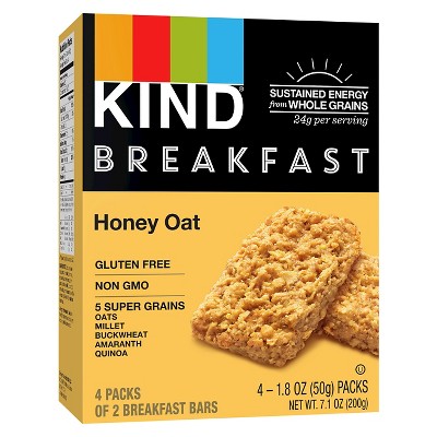 KIND Honey Oat Breakfast Bars - 4pk of 2 Bars