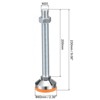 Unique Bargains Carbon Steel Non-Skid Adjustable Furniture Table Feet Leveling Feet 2 Pcs - 2 of 4