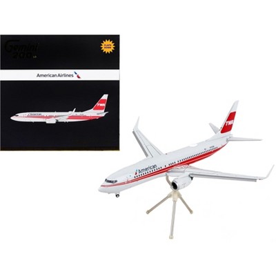 Boeing 737-800 Commercial Aircraft w/Flaps Down "American Airlines" Gray w/Red 1/200 Diecast Model Airplane by GeminiJets