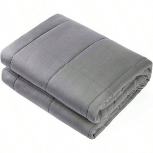 Adult Weighted Blanket Queen Size 15lbs 60x80 Dark Grey with Premium Glass Beads - 1 of 4
