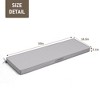 Pellebant Patio Bench Cushion with Ties Water Resistant Fabric Durable Thicken Memory Foam for Loveseat Couch Porch Swing - 2 of 4