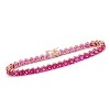 Designs By Gioelli 14K Rose Gold Over Sterling Silver Created Ruby Tennis Bracelet - 3 of 3