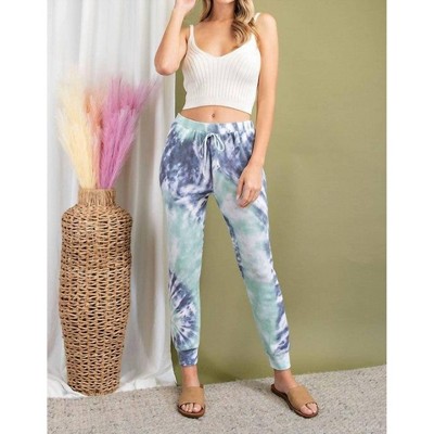 Women's Elastic Waist Tie Dye Jogger Pants - ee:some