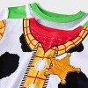 Boys' Toy Story Buzz Lightyear & Woody 4pc Uniform Tight Fit Short Sleeve Cotton Pajama Set - White/Blue/Green - 3 of 4