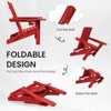 Hyleory Double Cup Holder Folding Adirondack Chair - HDPE Weather resistance,Stackable, Ergonomic Design - 2 of 4
