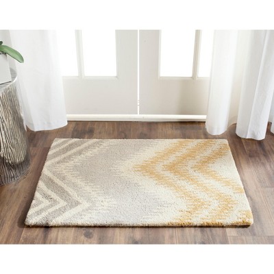Capri Grey and Gold Hand-Tufted Wool Area Rug