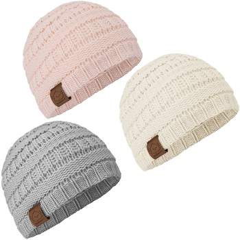 KeaBabies 3pk Warmzy Baby Beanies, 0-36 months Baby Hats, Baby Winter Hat for Newborn, Infant, Toddlers, Boys, Girls