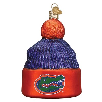 Old World Christmas Blown Glass Ornament for Christmas Tree, Florida Gators Beanie