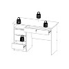 HomeStock Home Office Writing Desk with 4 Drawers and Open Shelf in Jackson Hickory - 3 of 4
