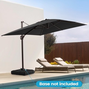 Crestlive Products 9x11FT Cantilever Umbrella Outdoor UV30+ 360 Degree Rotation Offset Umbrella 6 Heights Adjustable Cantilever Patio Umbrella - 1 of 4