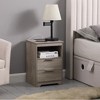 ChicFurnit Nightstands Modern End table Nightstand Side Table Bedside Table with Open Shelf and Drawer Storage for Bedroom, Gray, 15.7"*13.8"*22.8" - 2 of 4