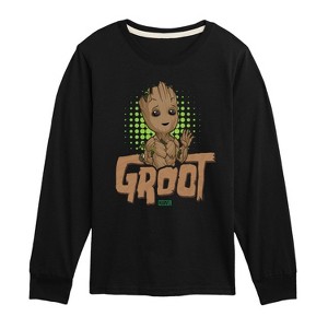 Boys' - Marvel - Guardians of the Galaxy Baby Groot Long Sleeve Graphic T-Shirt - 1 of 4