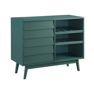 Mid Century Modern Bar Cabinet With Angled Legs Dark Teal - Saracina ...