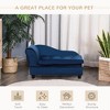 Luxury Dog Bed for Small Breeds with Hidden Storage & 3" Foam Cushion, Modern Blue Pet Couch. - 3 of 4