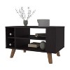 FM FURNITURE Bouse Coffee Table with Open Storage,Wengue - 2 of 4