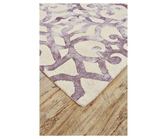 8'X11' Geometric Hooked Area Rugs Violet - Room Envy