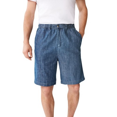 KingSize Men's Big & Tall Knockarounds 8" Full Elastic Plain Front Shorts