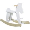 Qaba Wooden Rocking Horse Toddler Baby Ride-on Toys for Kids 1-3 Years with Classic Design & Solid Workmanship, White - 4 of 4