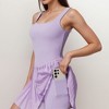 Anna-Kaci Active Women's Sleeveless Athletic Dress with Built-In Shorts Pleated Wrap Skirt and Stretch Fabric with Side Pocket - 4 of 4