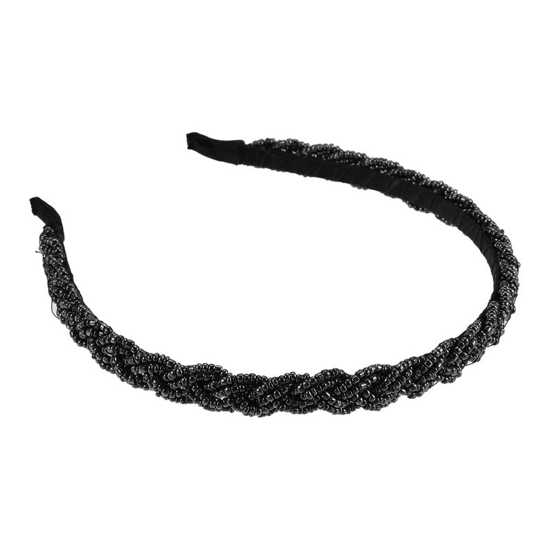 Unique Bargains Women's Beaded Hair Hoop Headband Accessories Hairband 0.43 Inch Wide 1 Pc, 5 of 7