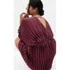 Women's Plus Size Chloe Pleat Dress - burgundy | CITY CHIC - 4 of 4