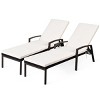 Tangkula 2PCS Outdoor Lounge Patio Wicker Rattan Recliner Furniture W/ Cushion - 4 of 4