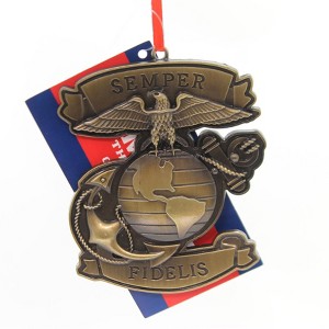 KURT ADLER 3.5 Inch Semper Fidelis Ornament Military Patriotic Marine Tree Ornaments - 1 of 2